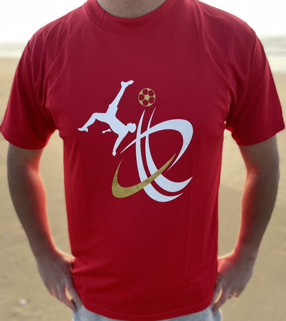 サッカー・ドライシャツ（Color：赤）、タグ無し★税込、送料込