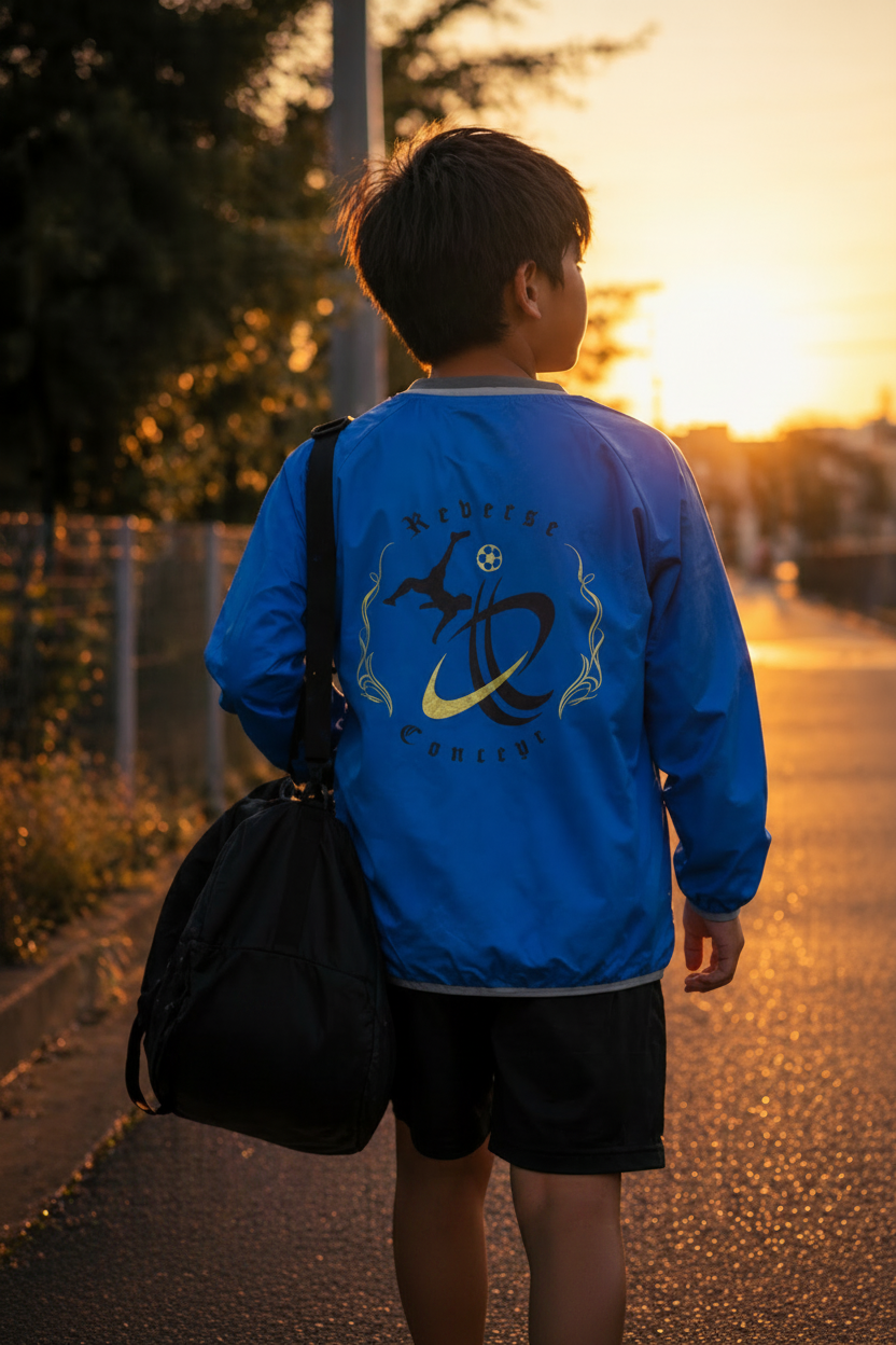 ピステ　サッカー　中綿あり　ブルー　ブラック サッカー・ピステ（Color：ブルー）、タグレス仕様・税込／送料込