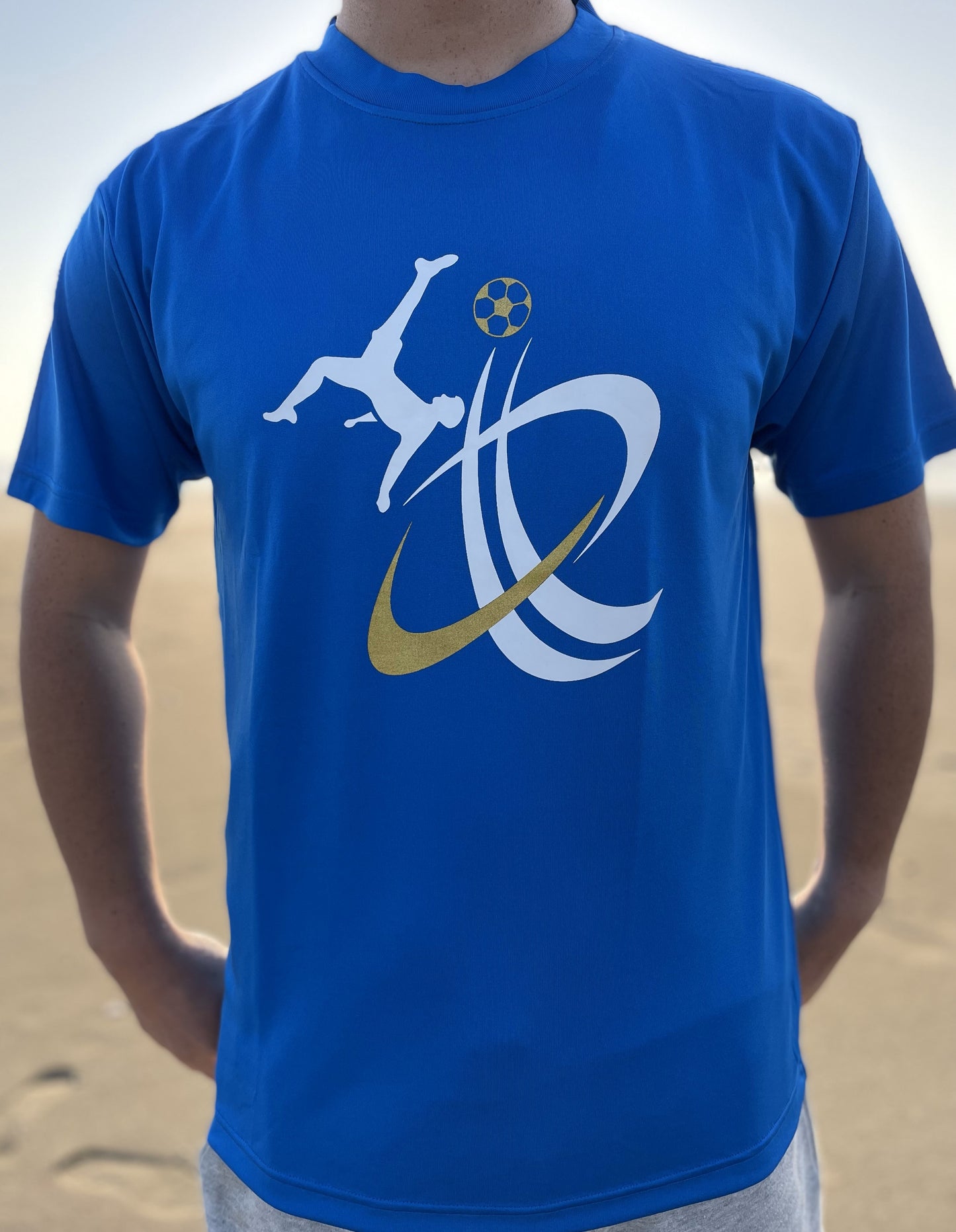 サッカー・ドライシャツ（Color：青）、タグ無し★税込、送料込