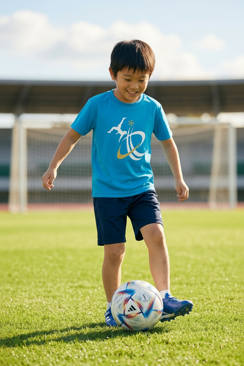 サッカー・ドライシャツ /ターコイズブルー   タグレス仕様・速乾・税込／送料込