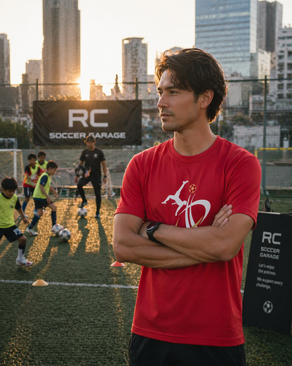 サッカー・ドライシャツ /レッド   タグレス仕様・速乾・税込／送料込